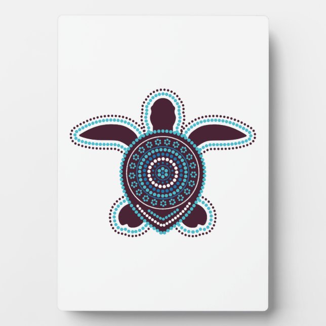 Australian Aboriginal Art Turtle Plaque (Front)