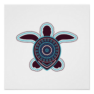 Australian Aboriginal Art Turtle Poster