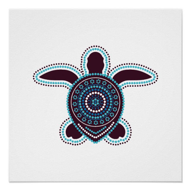 Australian Aboriginal Art Turtle Poster (Front)