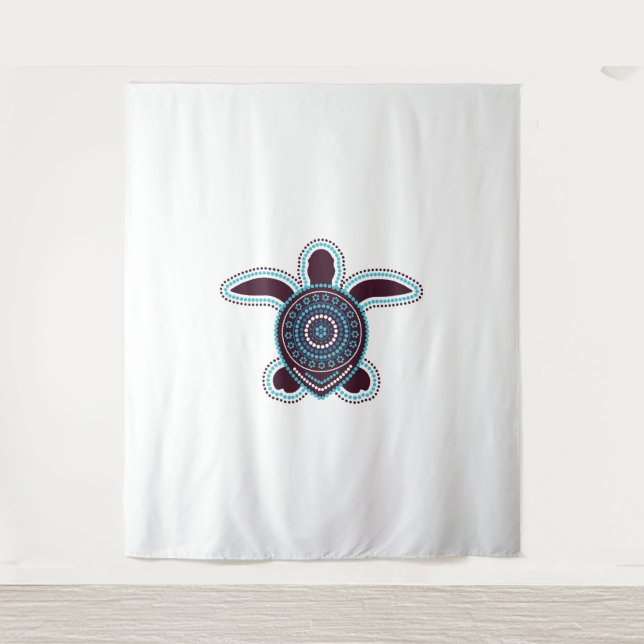 Australian Aboriginal Art Turtle Tapestry (Front)