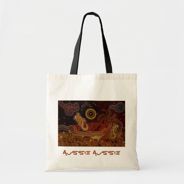 Australian Aboriginal Aussie Desert Art Bag (Front)