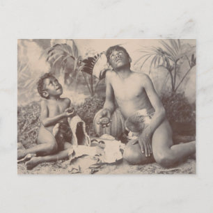 Australian Aboriginal boys, 1896 Postcard