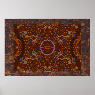 Australian Aboriginal Desert Art Poster