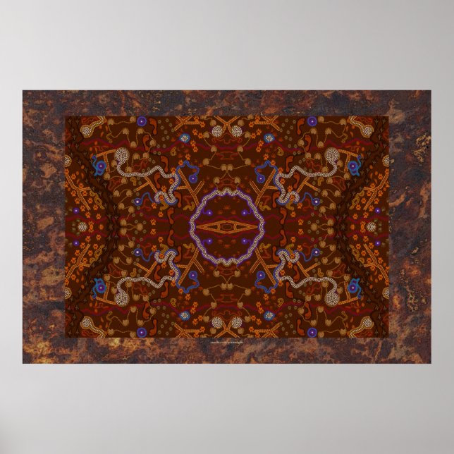 Australian Aboriginal Desert Art Poster (Front)