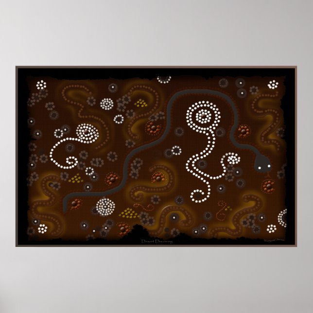 Australian Aboriginal Desert Art Poster (Front)