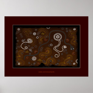 Australian Aboriginal Desert Art Poster IV