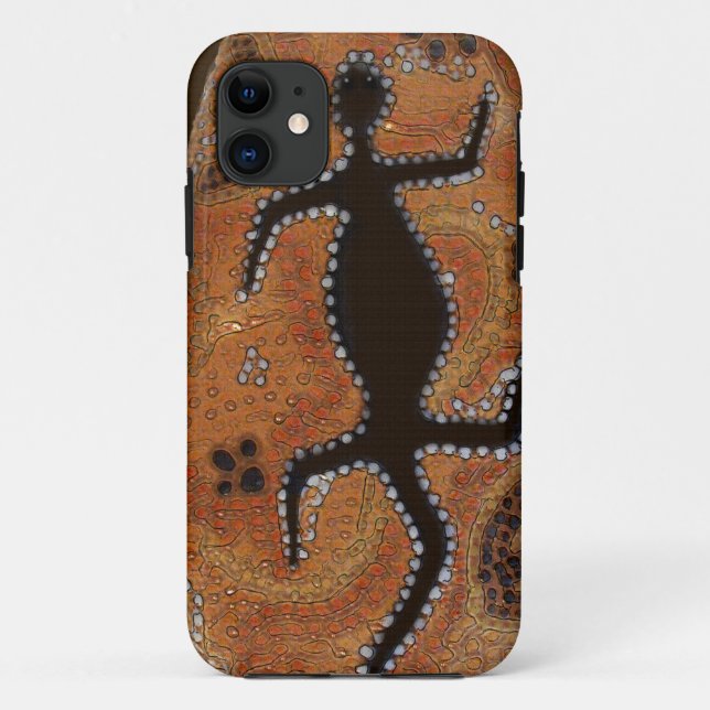 Australian Aboriginal Desert Goanna Art Case-Mate iPhone Case (Back)
