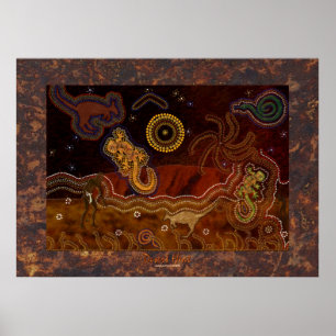 Australian Aboriginal Desert Heat Poster
