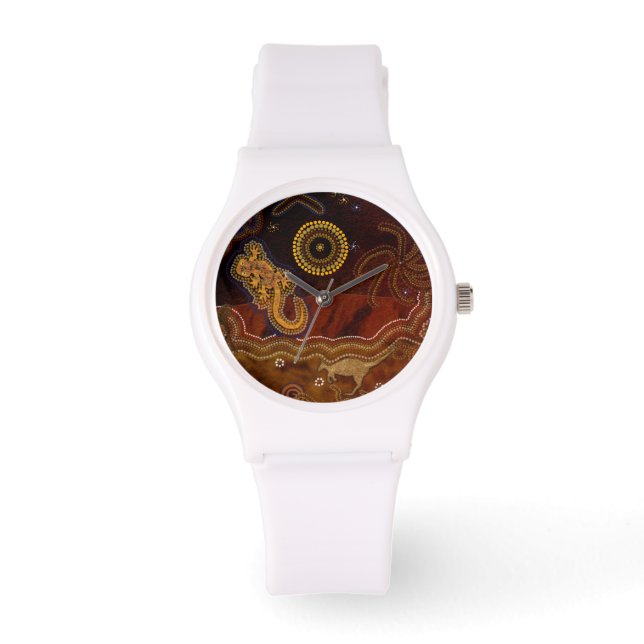 Australian Aboriginal Desert Outback themed Art II Watch (Front)