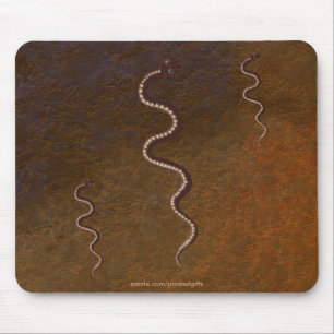 Australian Aboriginal Desert Snake Art Mouse Pad