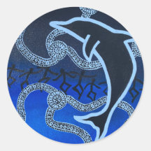 Australian Aboriginal Dolphin sticker