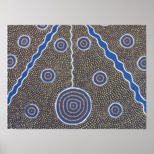 Australian Aboriginal Dot Painting Art Poster