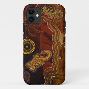 Australian Aboriginal Dreamtime Desert Art iPhone 11 Case
