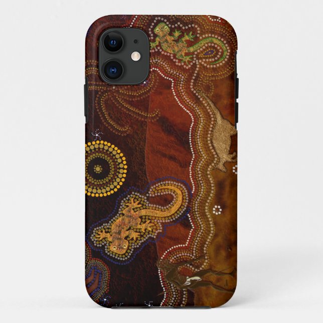 Australian Aboriginal Dreamtime Desert Art Case-Mate iPhone Case (Back)