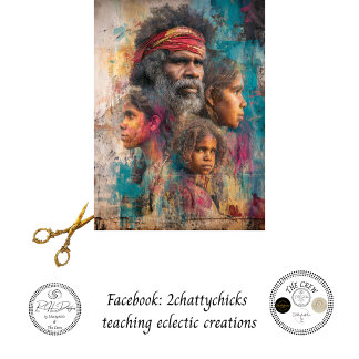 Australian Aboriginal Elder Family Cultural Art Tissue Paper