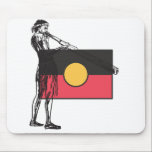 Australian Aboriginal Flag And Aborigin Mouse Pad<br><div class="desc">The Australian Aboriginal Flag represents Aboriginal Australians. It is one of the officially proclaimed flags of Australia,  by which it has special legal and political status together with the national flag and the Torres Strait Islander Flag,  with which it is often flown</div>
