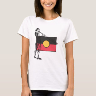 Australian Aboriginal Flag And Aborigin T-Shirt
