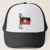 Australian Aboriginal Flag And Aborigin