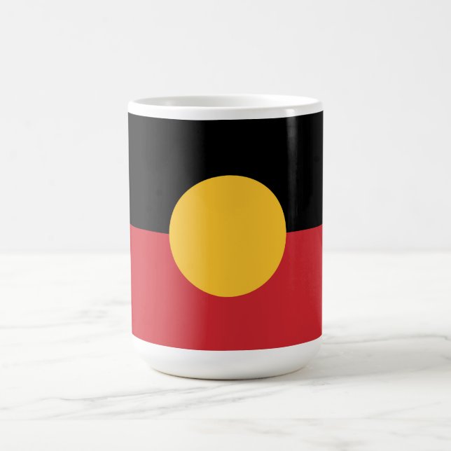 Australian Aboriginal flag  Coffee Mug (Center)