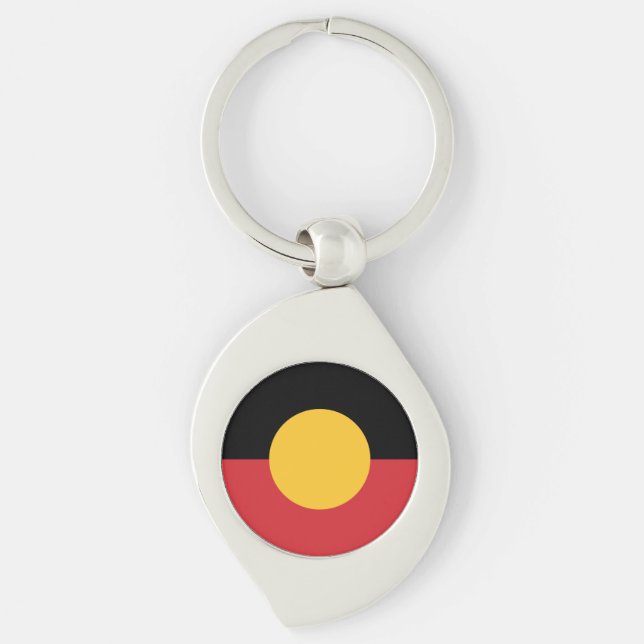 Australian Aboriginal flag  Key Ring (Front)