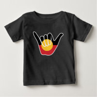 Australian Aboriginal Flag Shaka sign hang loose