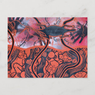 Australian Aboriginal goanna post card 