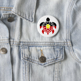 Australian Aboriginal Sea Turtle 6 Cm Round Badge