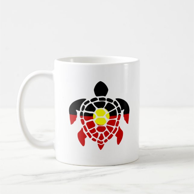 Australian Aboriginal Sea Turtle Coffee Mug (Left)