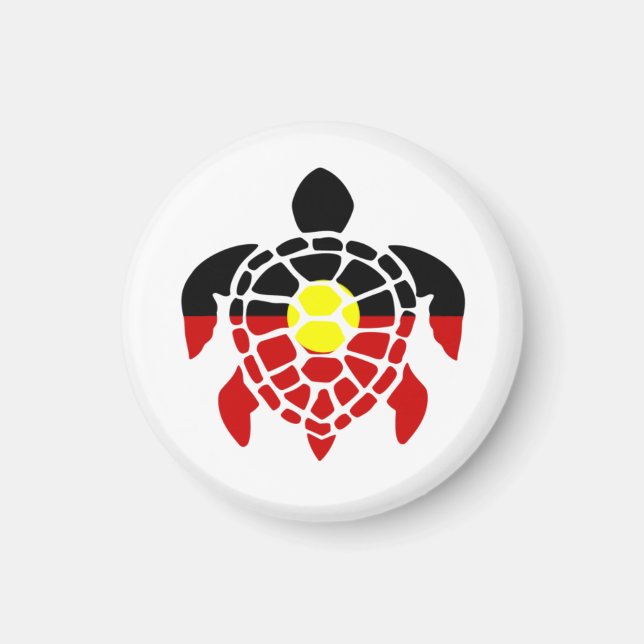 Australian Aboriginal Sea Turtle Magnet (Front)
