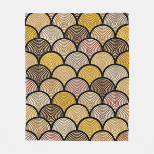 Australian aboriginal seamless vintage pattern wit fleece blanket