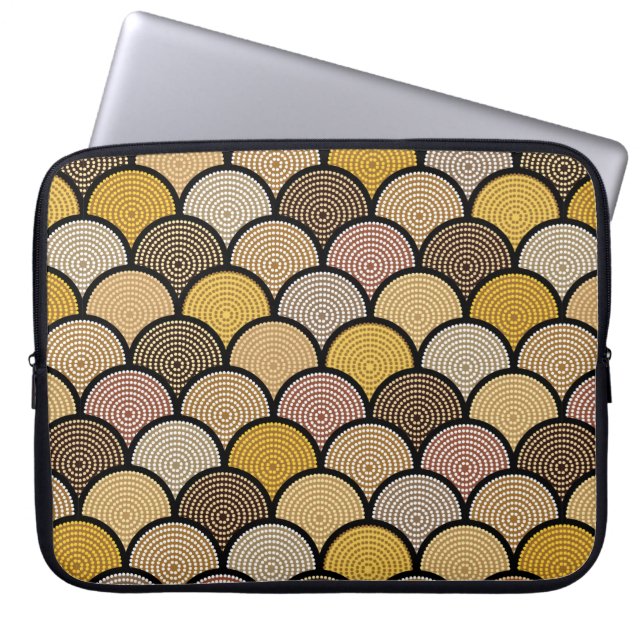 Australian aboriginal seamless vintage pattern wit laptop sleeve (Front)