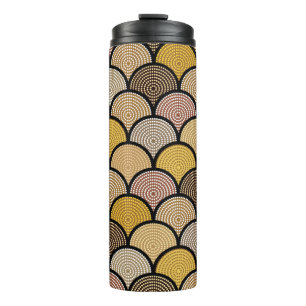 Australian aboriginal seamless vintage pattern wit thermal tumbler