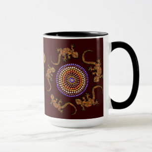 Australian Aboriginal Style Desert Art - Geckos Mug