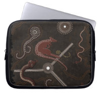Australian Aboriginal Style Kangaroo & Lizards