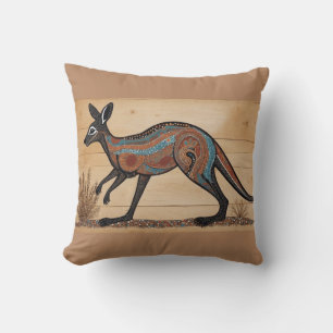 Australian Aboriginal-themed Kangaroo Cushion