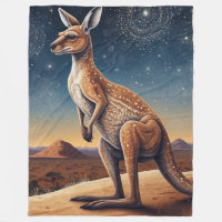 Australian Aboriginal-themed Kangaroo Scene