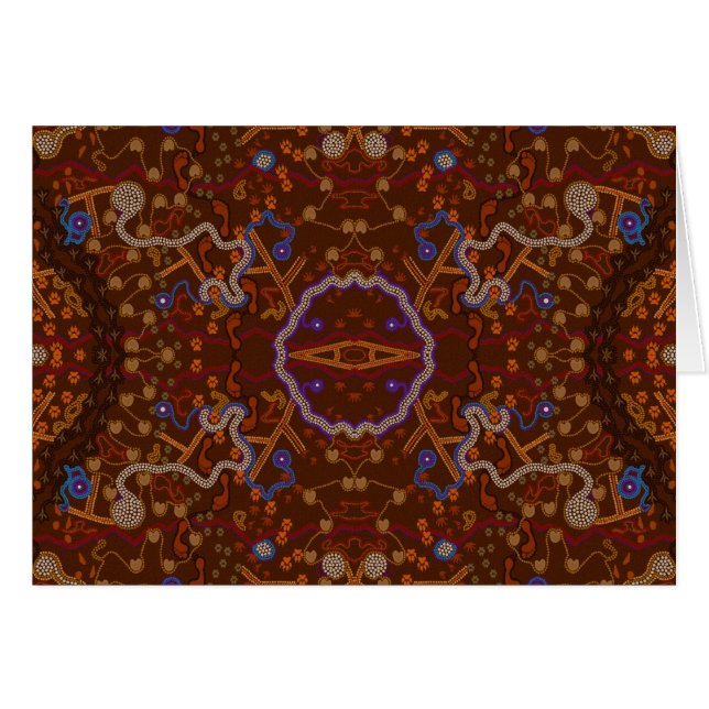 Australian Aborigine Walkabout with Animal Tracks (Front Horizontal)