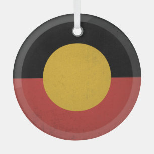 Australian Aborigines Glass Tree Decoration