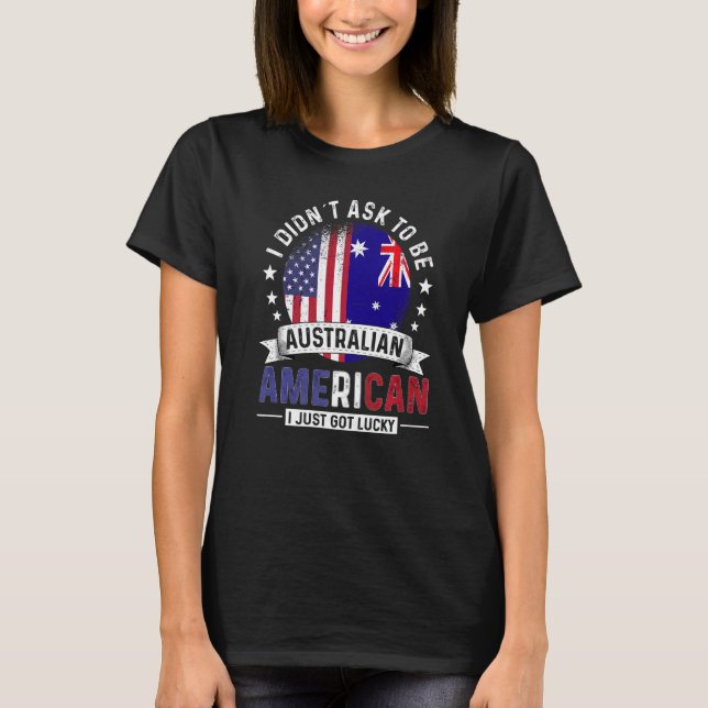 Australian American Countries Flags Pride Australi T-Shirt (Front)