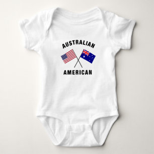 Australian American Flag Baby Bodysuit