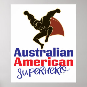 Australian American Superhero Poster