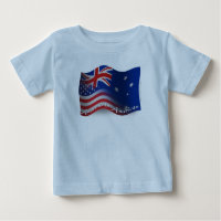 Australian-American Waving Flag