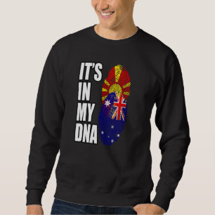 Australian And Macedonian Mix DNA Heritage Flag Sweatshirt