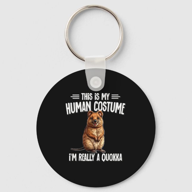 Australian Animal Quokka Shirts &amp; Hoodies Cute Key Ring (Front)