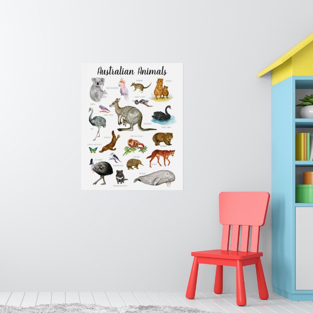 Australian Animals | Education Learning Classroom Poster (Nursery 1)