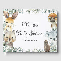 Australian Animals Greenery Neutral Baby Shower 