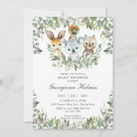 Australian Animals Greenery Neutral Baby Shower