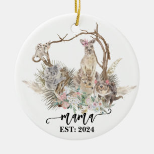Australian Animals Mother and Baby Mama Ceramic Ornament