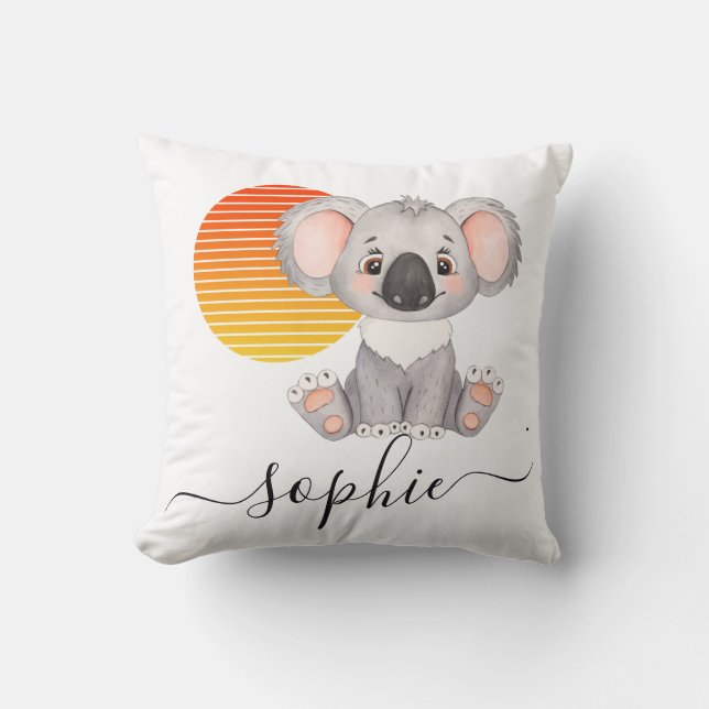 australian animals whimsical Koala Cushion (Front)