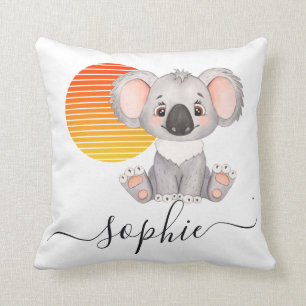 australian animals whimsical Koala Cushion